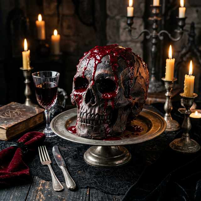 Skull Chocolate Cake